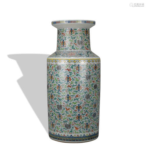 A Wu cai 'floral' jar