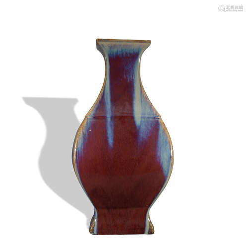 A flambe glazed jar