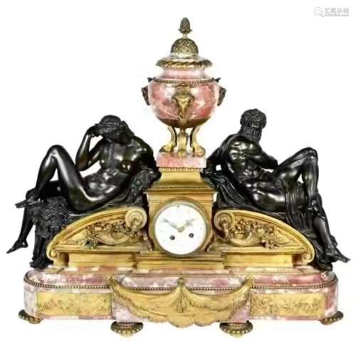 Nineteenth Century Marble Desk Clock