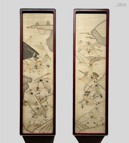 Pair Of Qing Dynasty Kesi