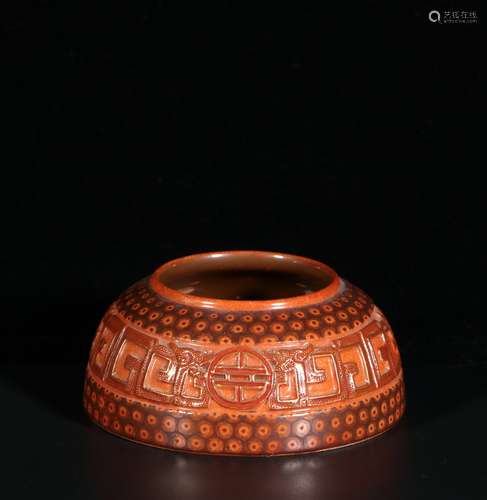 Red Glaze Porcelain Vessel,China