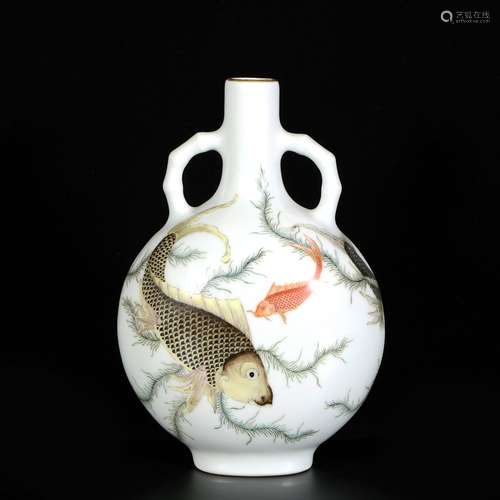 Famille Rose Porcelain Bottle,China