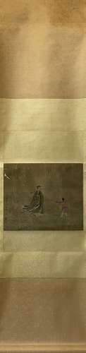 Ink Painting Of Figure On Silk - Zhao Mengf,China