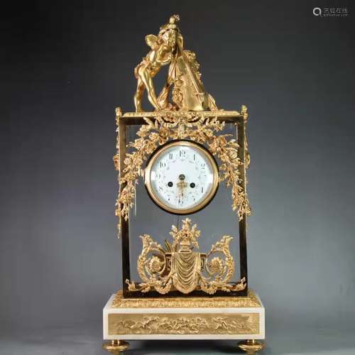 Bronze Gold Gilded Clock