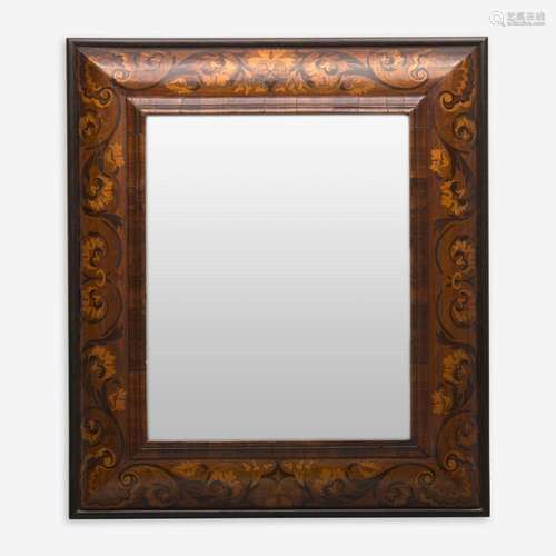 A William & Mary Walnut and Fruitwood Marquetry Mirror l...