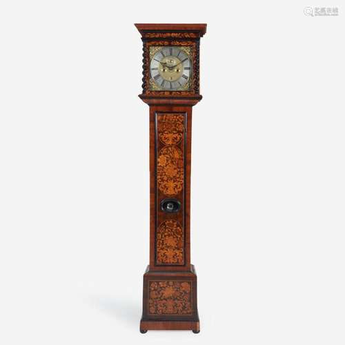 A William & Mary Walnut and Fruitwood Marquetry Tall Cas...