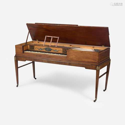 A George III Neoclassical Inlaid Mahogany Pianoforte Muzio C...