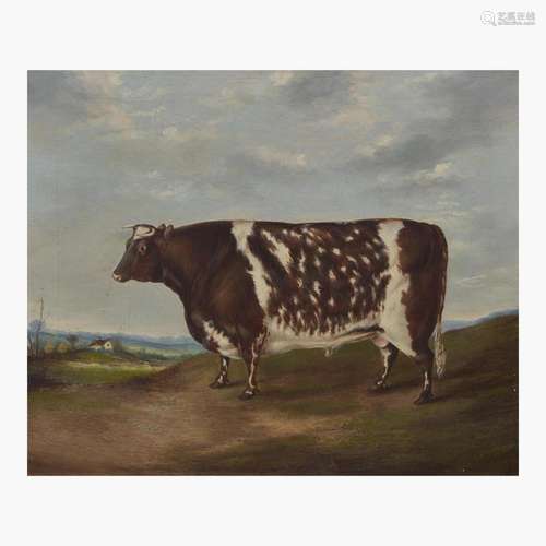 British School (19th Century) Prize Ayrshire Cow, Facing Lef...