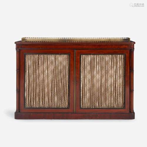 A Regency Brass-Mounted Mahogany Side Cabinet early 19th cen...