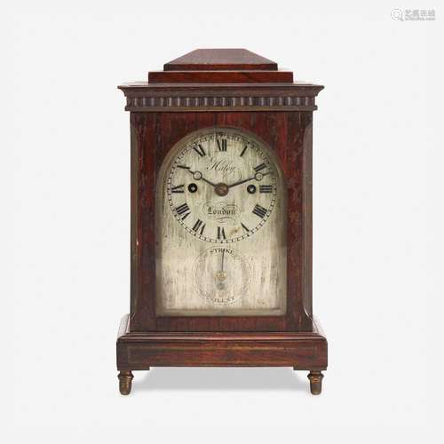 A George III Small Brass-Inlaid Mahogany Bracket Clock Charl...