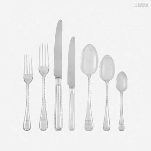 An English Sterling Silver Six-Piece Flatware Service for Tw...