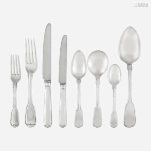 An Assembled English Sterling Silver Seven-Piece Flatware Se...