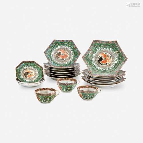 A Chinese Export Porcelain Part Dessert Service early 20th c...