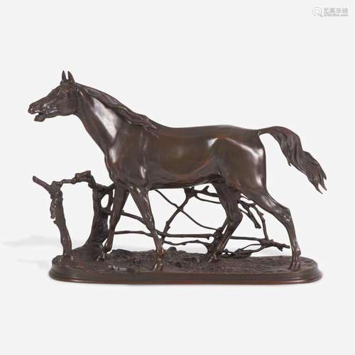 After Pierre-Jules Mêne (French, 1810–1879) Cheval à la Barr...