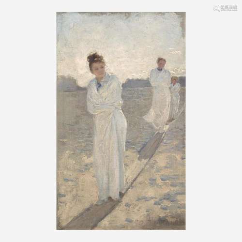 Albert Aublet (French, 1851–1938) Three Girls on a Beach