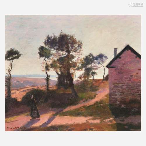 Albert Marie Dagnaux (French, 1861–1933) Countryside Sunset