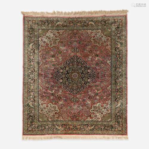 A Silk Qum Carpet 20th century