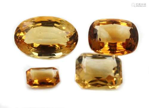 Lot 4 Loose bevelled citrines total approx. 62.48 ct
