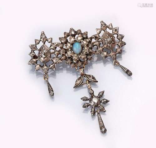 Brooch with diamonds, probably german approx. 1730-60