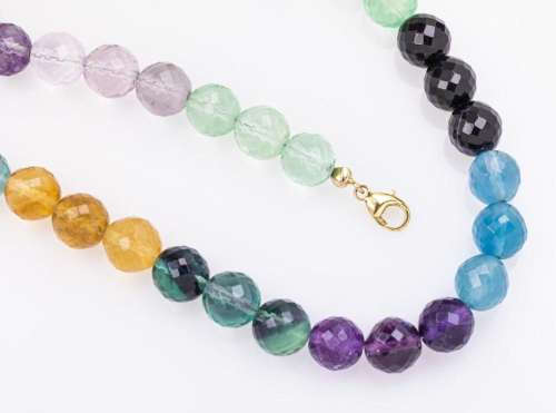 Necklace made of coloured stones
