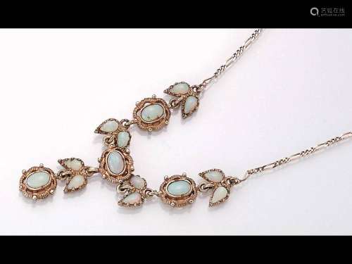 Necklace with opals, german 1930s