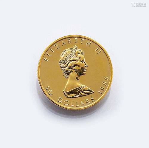 Gold coin, 50 Dollars, Canada, 1985