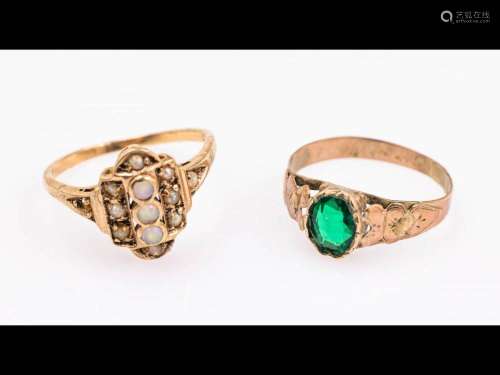 Lot 2 rings approx. 1900