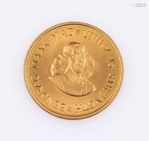 Gold coin, 2 Rand, South Africa, 1973
