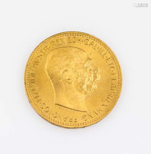 Gold coin, 20 kroner, Austria-Hungary, 1915