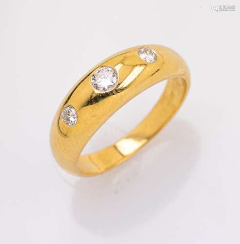 18 kt gold bandring with brilliants