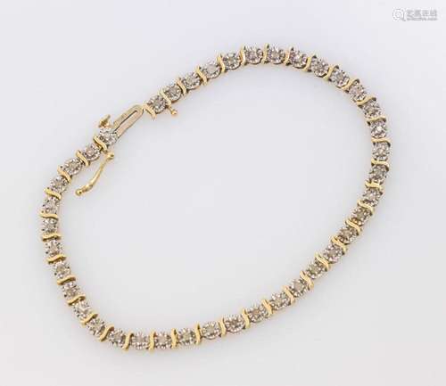 14 kt gold bracelet with diamonds