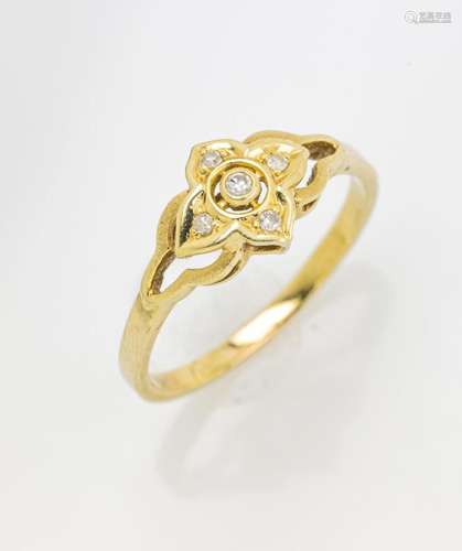 14 kt gold ring with diamonds