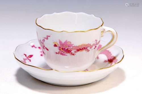 Mocha cup with saucer, Meissen, 2.H.20.th. century