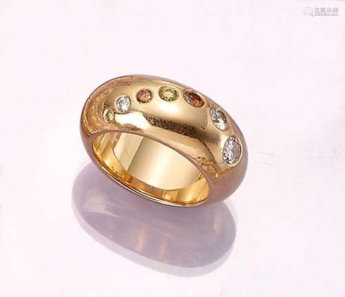 18 kt gold ring with brilliants