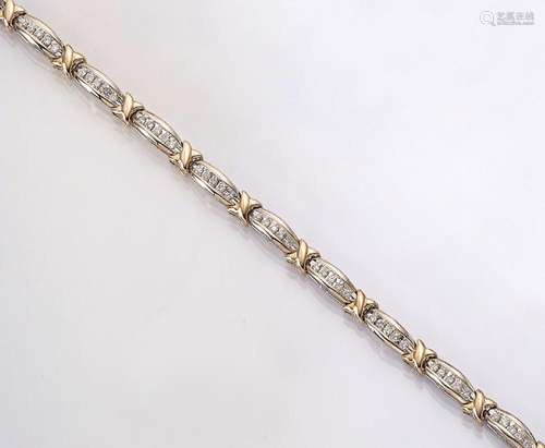 14 kt gold bracelet with brilliants