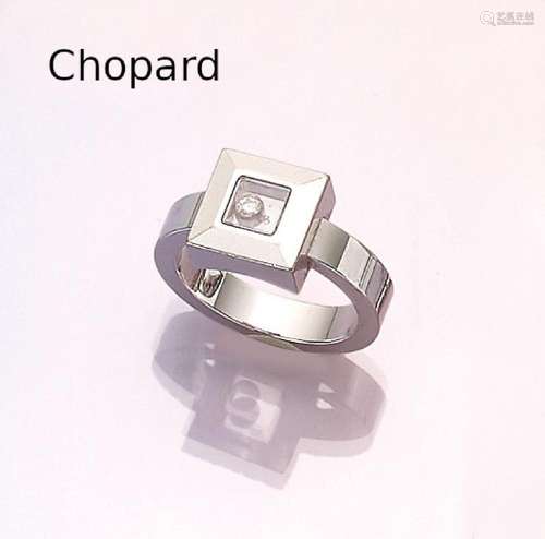 18 kt gold CHOPARD ring with diamond 'Happy Diamonds'...