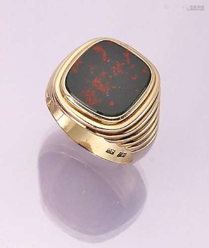 14 kt gold gents ring with heliodor