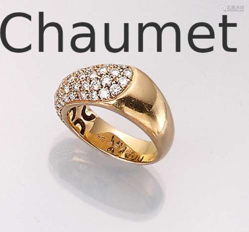 CHAUMET 18 kt gold ring with brilliants