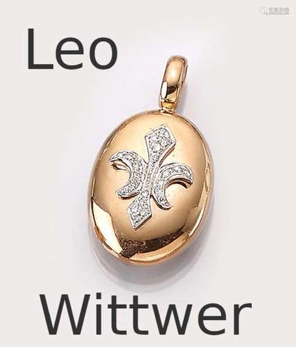 18 kt gold LEO WITTWER pendant with brilliants