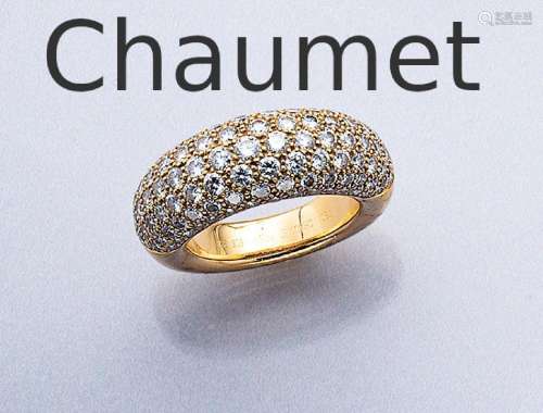 CHAUMET 18 kt gold ring with brilliants