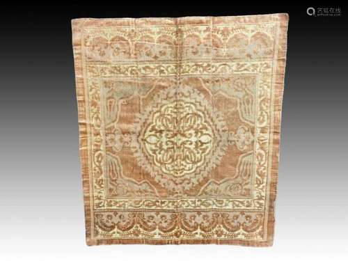 An Ottoman voided silk velvet and metal-thread (çatma) panel...