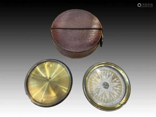 AN OTTOMAN QIBLA INDICATOR, CASED WITH ARABIC INSCRIPTIONS, ...