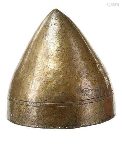 AN OTTOMAN TOMBAK BRONZE HELMET, TURKEY, LATE 16TH CENTURY