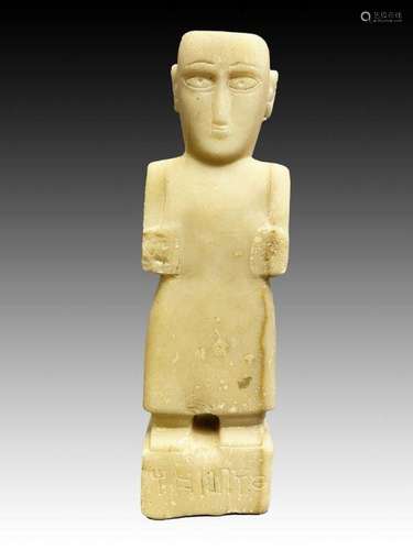 Impressive South Arabian Alabaster Figure of a Woman, Qataba...