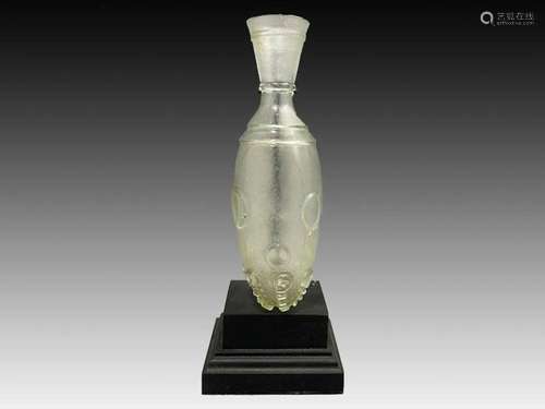 ISLAMIC GLASS BOTTLE, 15TH CENTURY