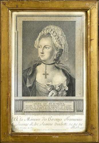 Portait du chevalier d'EON Dessiné et gravé par Bradet