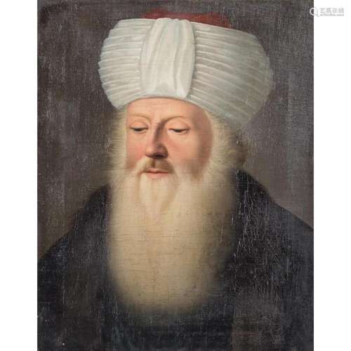 ALI (Maler 18./19. Jh.), "Bärtiger Herr mit Turban und ...