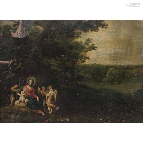 MALER/IN 17./18. Jh., "Madonna mit Christus- und Johann...