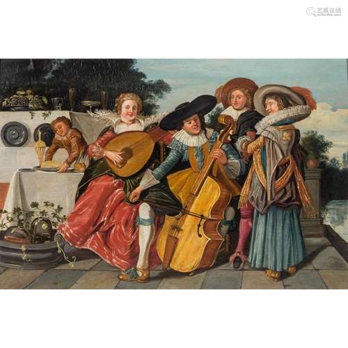 HALS, DIRCK, attribuiert (1591-1656), "Zwei musizierend...