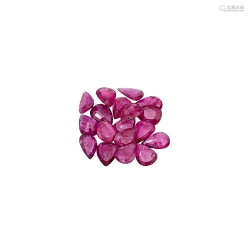 Konvolut 18 Rubine von 12,06 ct,